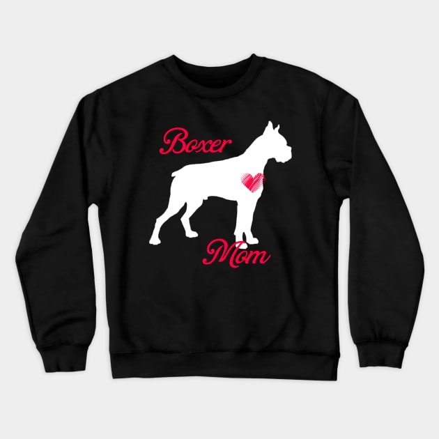 Boxer terrier mom   cute mother's day t shirt for dog lovers Crewneck Sweatshirt by jrgenbode